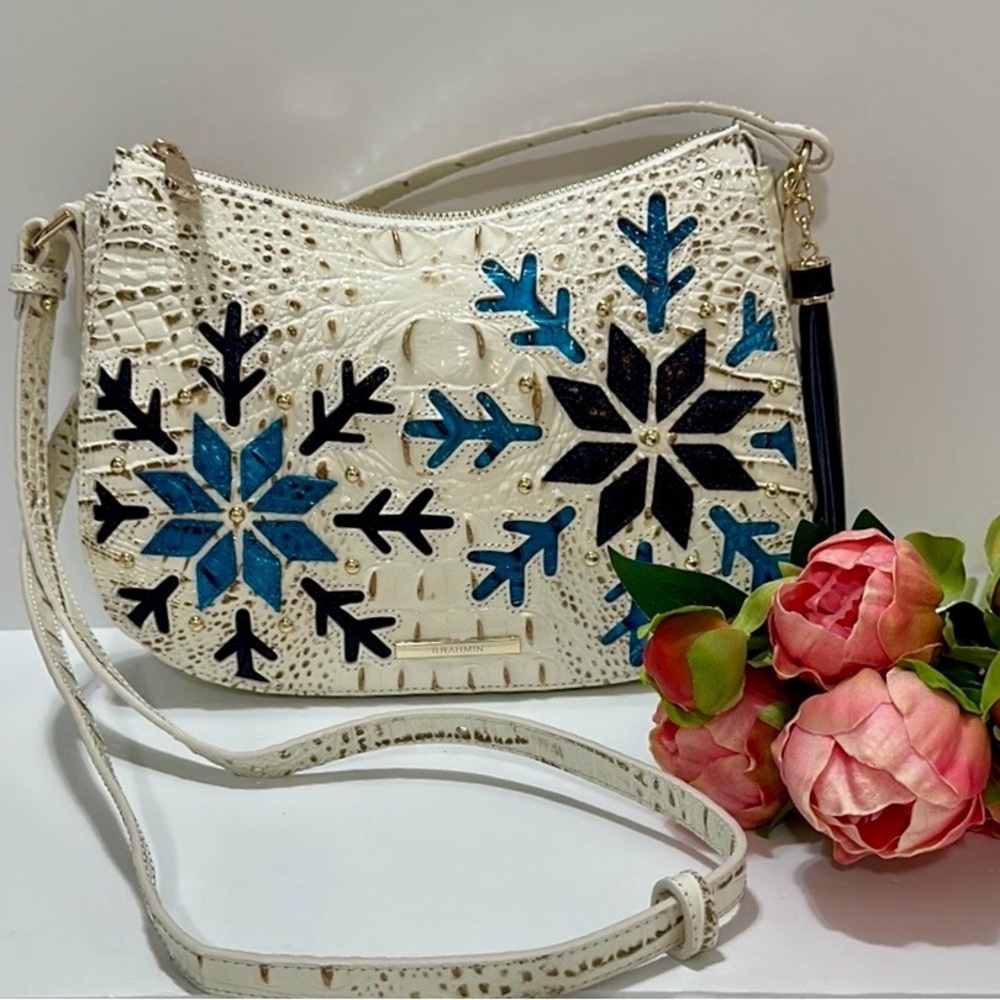 Brahmin Shyna crossbody snowball snowdrift